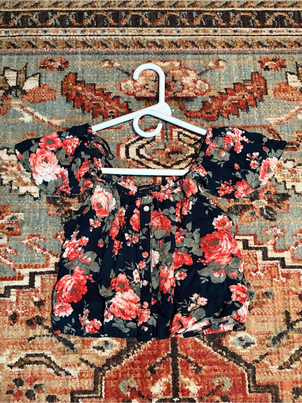 Floral Off-Shoulder Crop Top